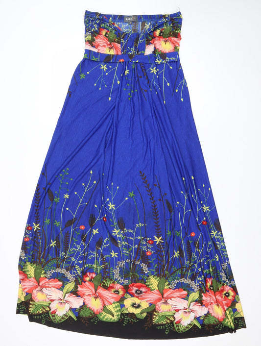 Womens UK Size M Apricot Maxi Dress