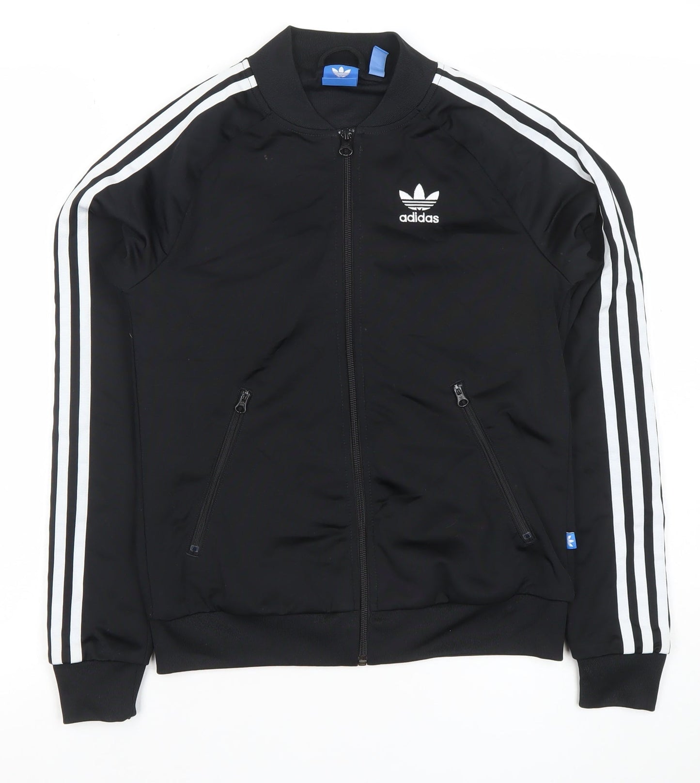 Womens UK Size XS adidas Black Full Zip Hoodie
