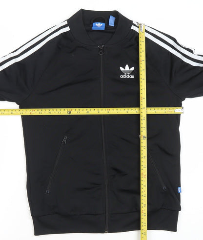 Womens UK Size XS adidas Black Full Zip Hoodie