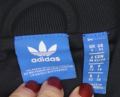Womens UK Size XS adidas Black Full Zip Hoodie