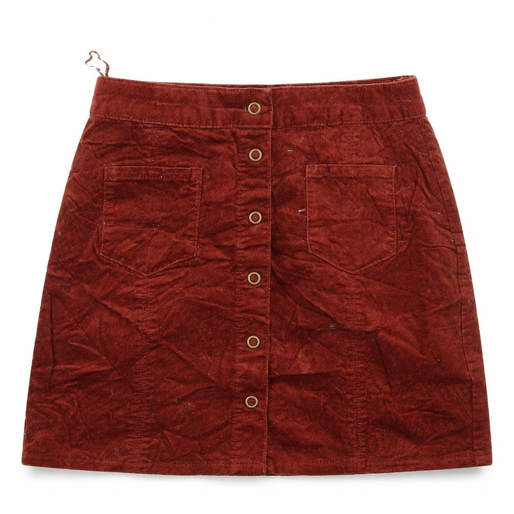 Womens UK Size 10 EDC Straight & Pencil Corduroy Skirt