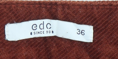 Womens UK Size 10 EDC Straight & Pencil Corduroy Skirt