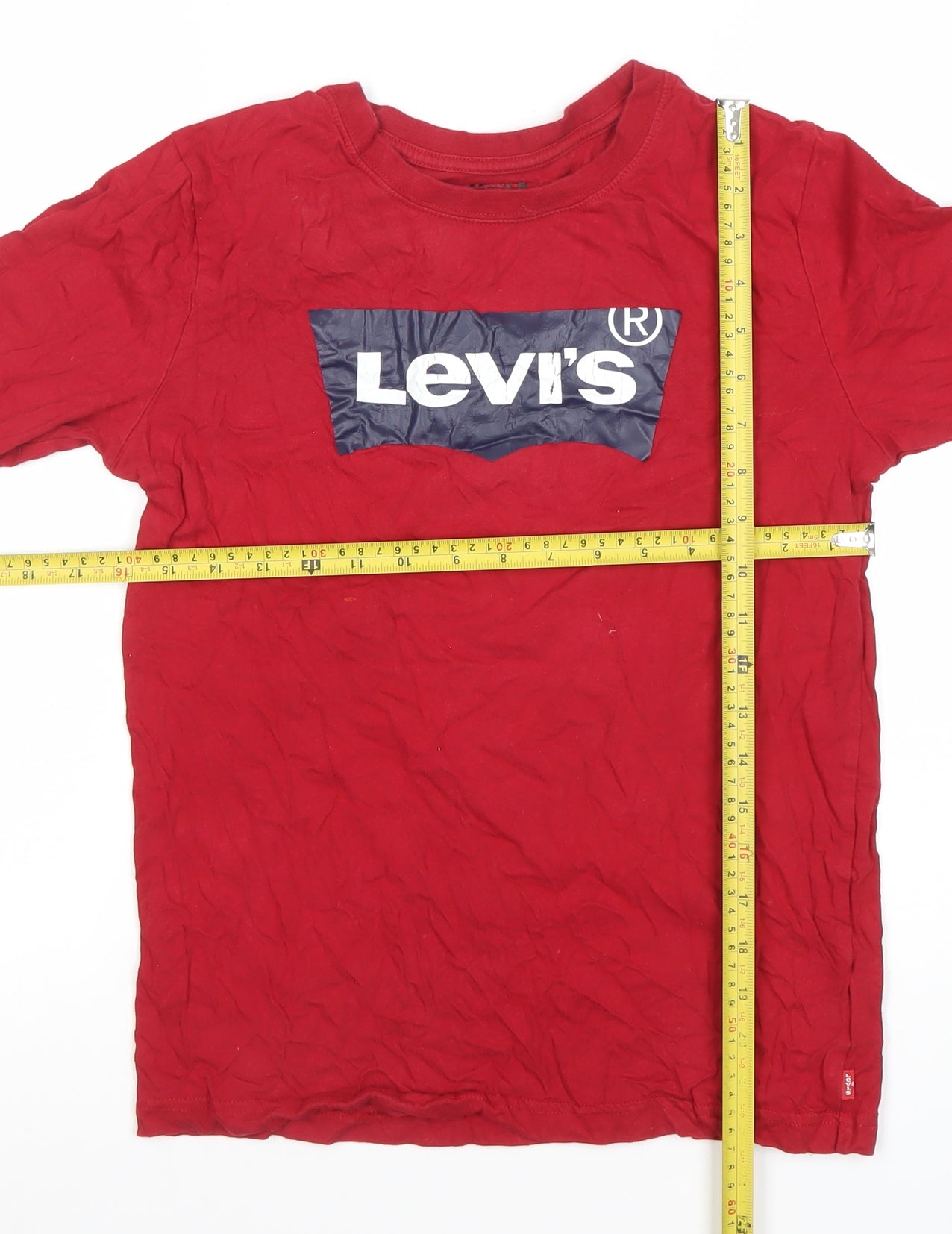 Boys UK Size 16 Years Levi's Red Basic T-Shirt