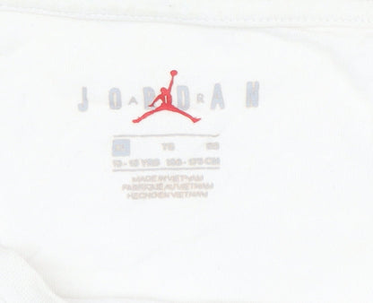 Nike Air Jordan Boys White Graphic Cotton T-Shirt 13-14 Years