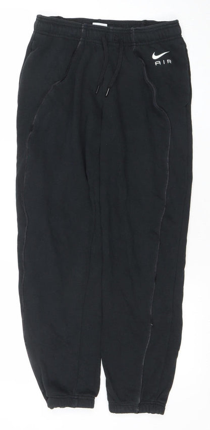 Nike Girls Black Small Jogger Sweatpants with Drawstring Waist