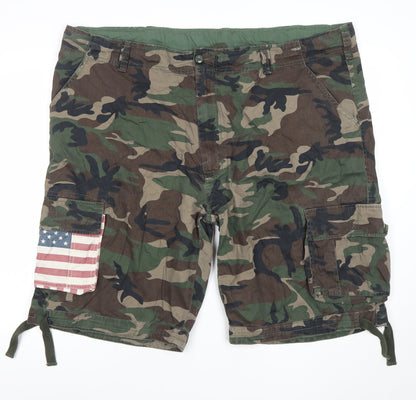 Brandit Men's Camouflage Cargo Shorts Green 7XL Cotton Military Style