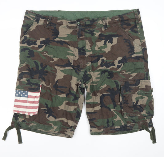 Brandit Men's Camouflage Cargo Shorts Green 7XL Cotton Military Style
