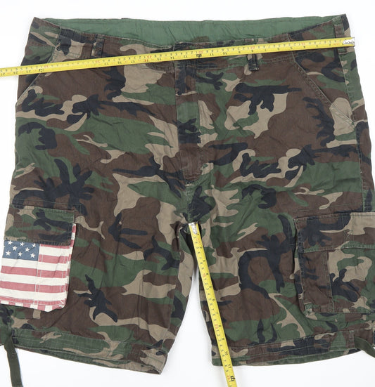Brandit Men's Camouflage Cargo Shorts Green 7XL Cotton Military Style
