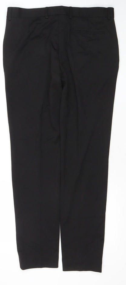 Mens UK Size L Selected Homme Slim Fit Business Formal Workwear Black Trousers
