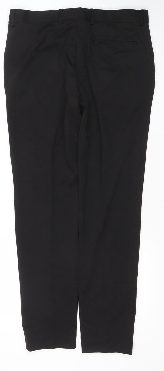 Mens UK Size L Selected Homme Slim Fit Business Formal Workwear Black Trousers