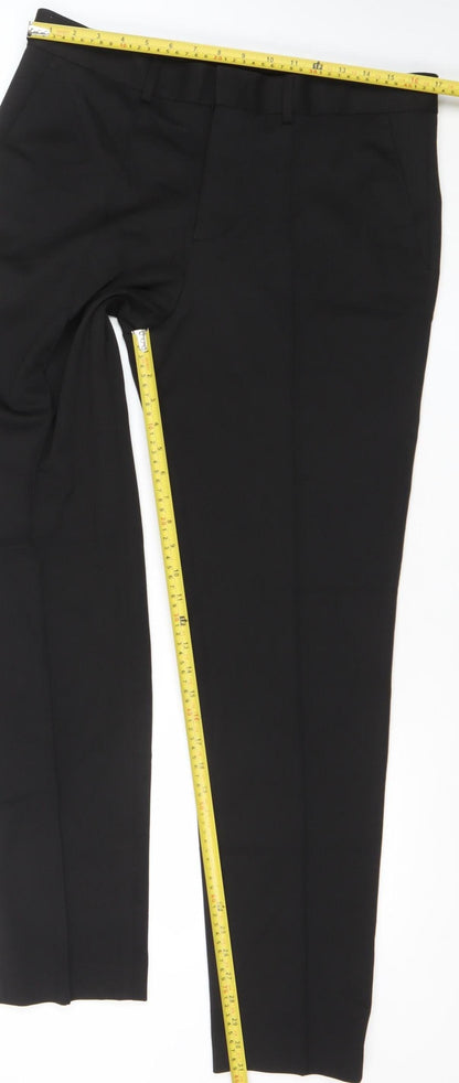 Mens UK Size L Selected Homme Slim Fit Business Formal Workwear Black Trousers