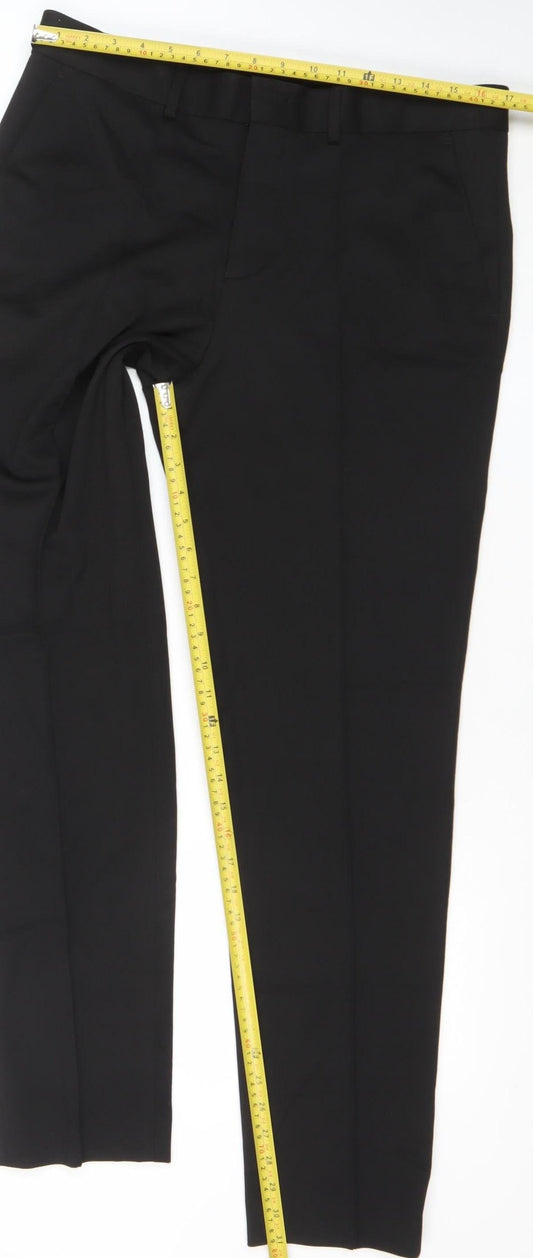 Mens UK Size L Selected Homme Slim Fit Business Formal Workwear Black Trousers