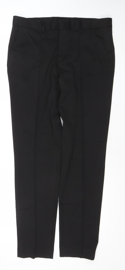 Mens UK Size L Selected Homme Slim Fit Business Formal Workwear Black Trousers