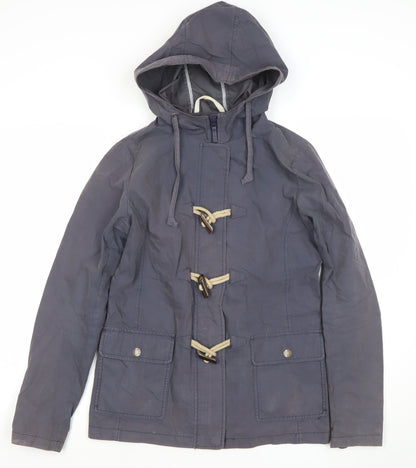Womens UK Size 10 Fat Face Blue Duffle Coat