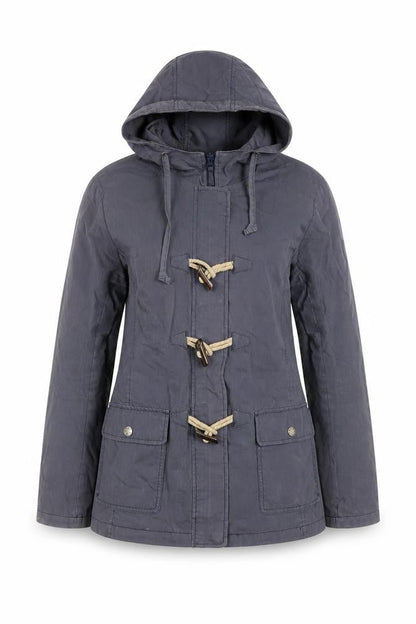 Womens UK Size 10 Fat Face Blue Duffle Coat