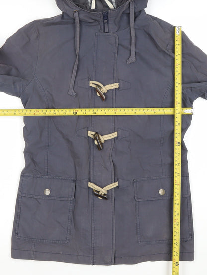 Womens UK Size 10 Fat Face Blue Duffle Coat