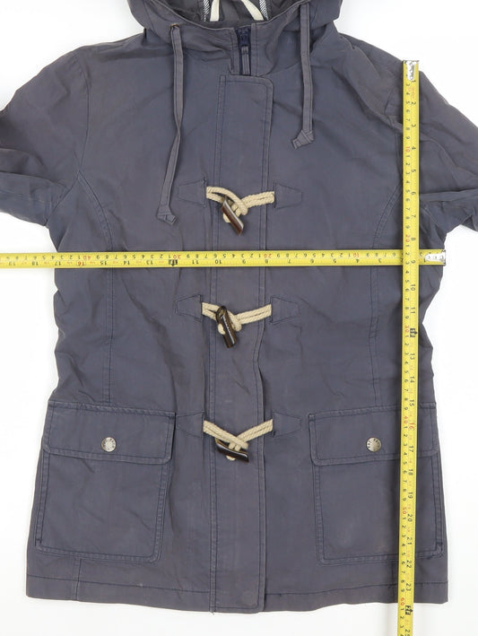 Womens UK Size 10 Fat Face Blue Duffle Coat