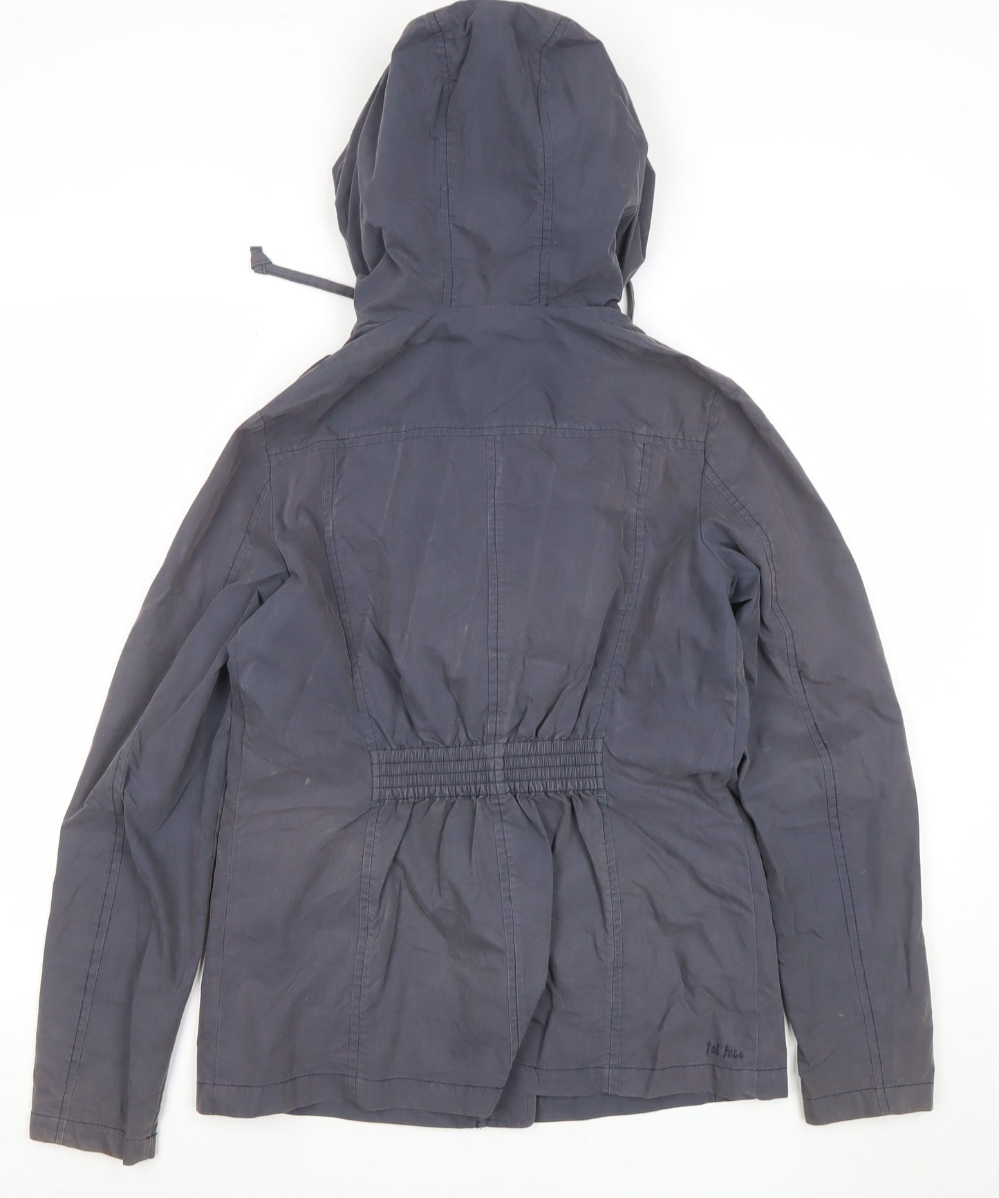 Womens UK Size 10 Fat Face Blue Duffle Coat