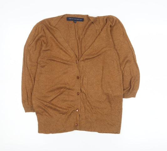 Womens UK Size M French Connection Brown Cardigan Jumper
