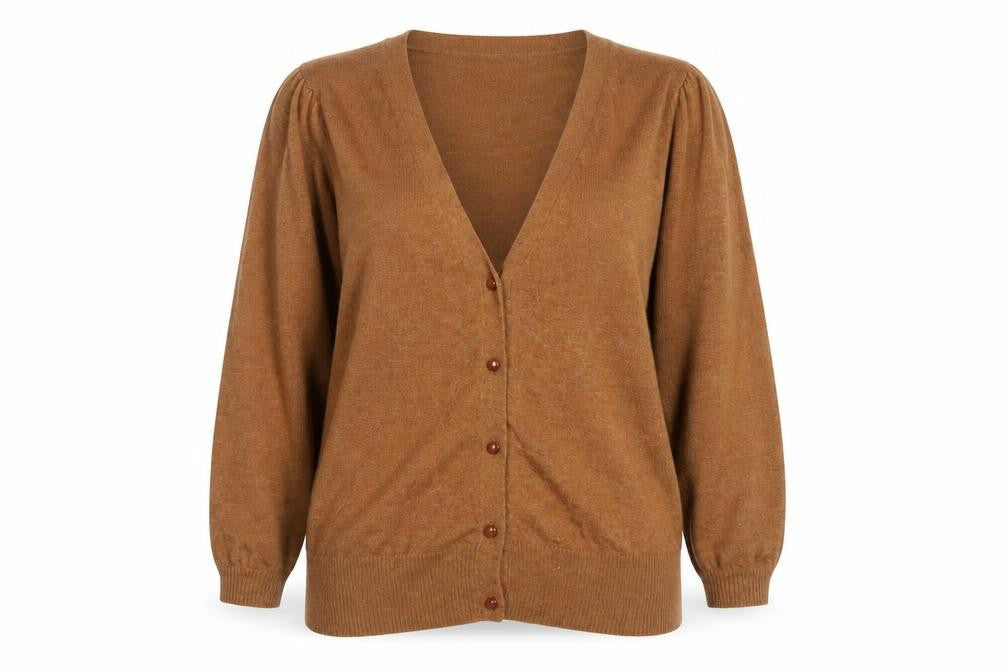 Womens UK Size M French Connection Brown Cardigan Jumper