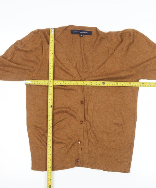 Womens UK Size M French Connection Brown Cardigan Jumper