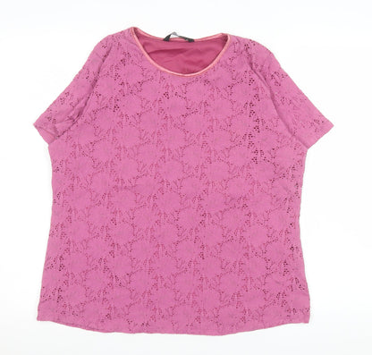Womens UK Size M BM Pink Basic Blouse
