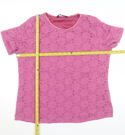 Womens UK Size M BM Pink Basic Blouse