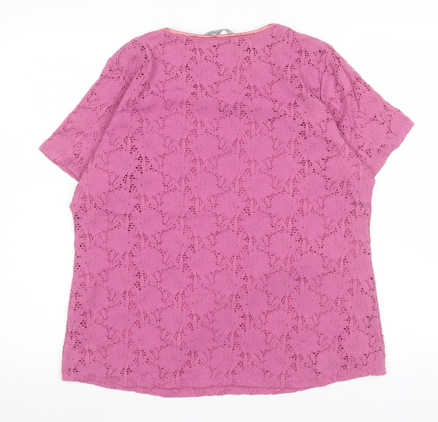 Womens UK Size M BM Pink Basic Blouse