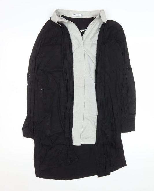 Womens UK Size 14 Internacionale Black Tunic Blouse