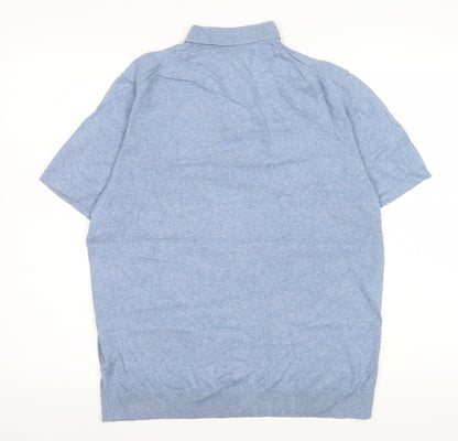 Mens UK Size M Marks and Spencer Blue  T-Shirt