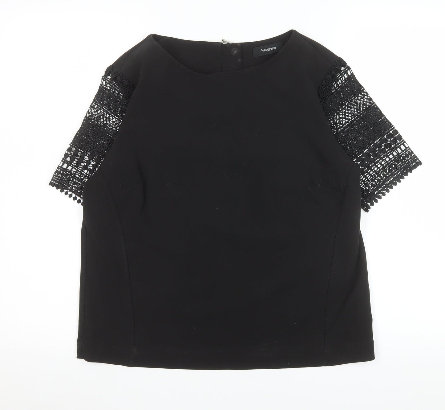 Womens UK Size 10 Marks and Spencer Black Basic Blouse