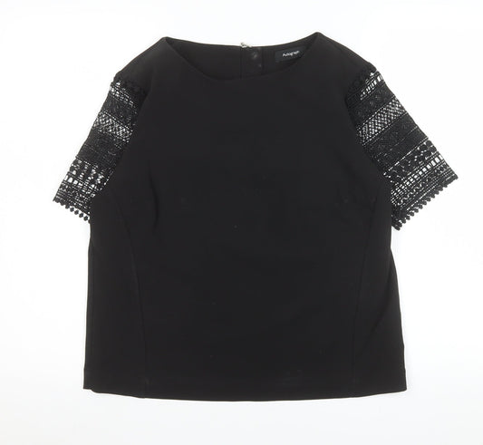 Womens UK Size 10 Marks and Spencer Black Basic Blouse
