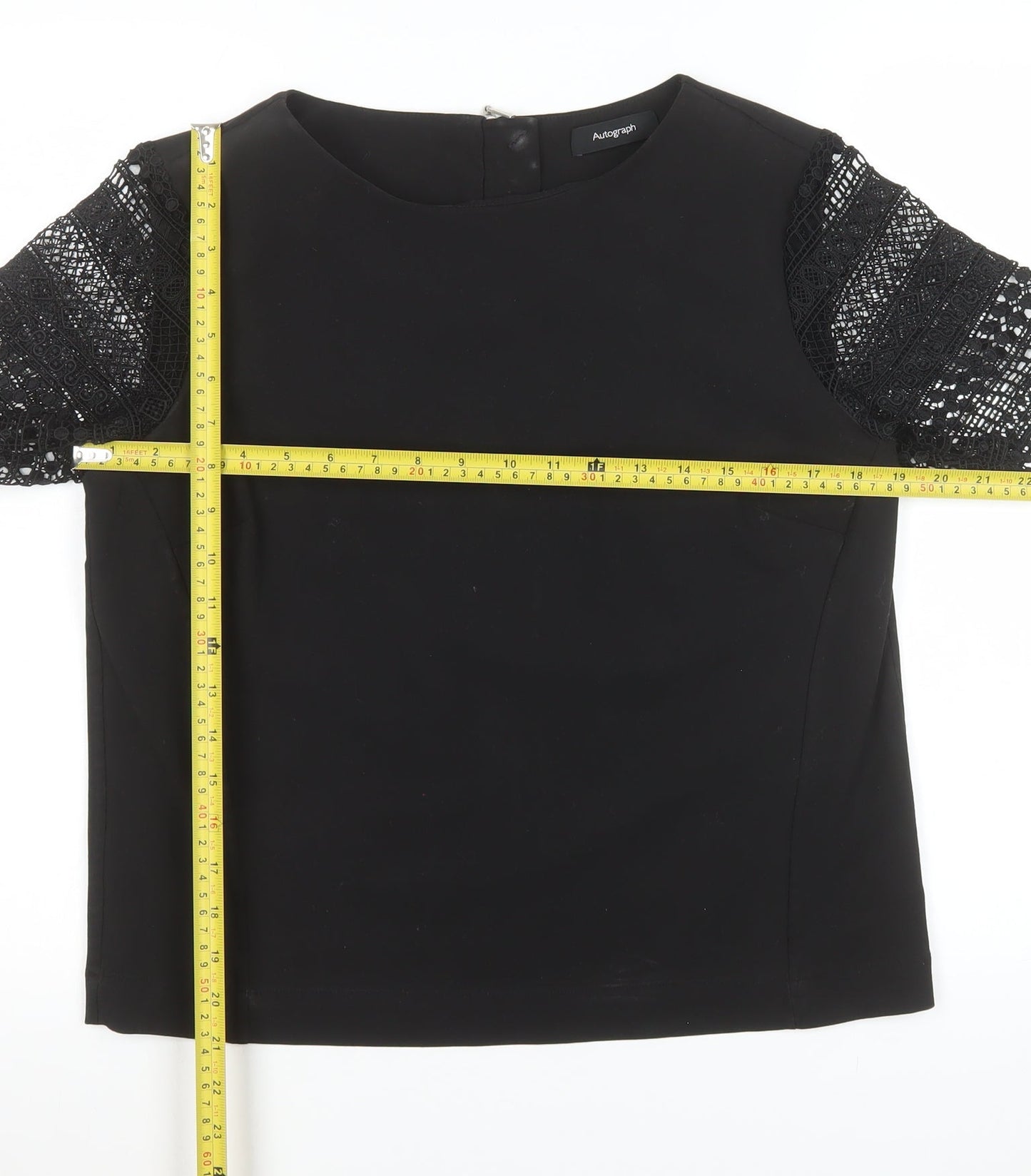 Womens UK Size 10 Marks and Spencer Black Basic Blouse