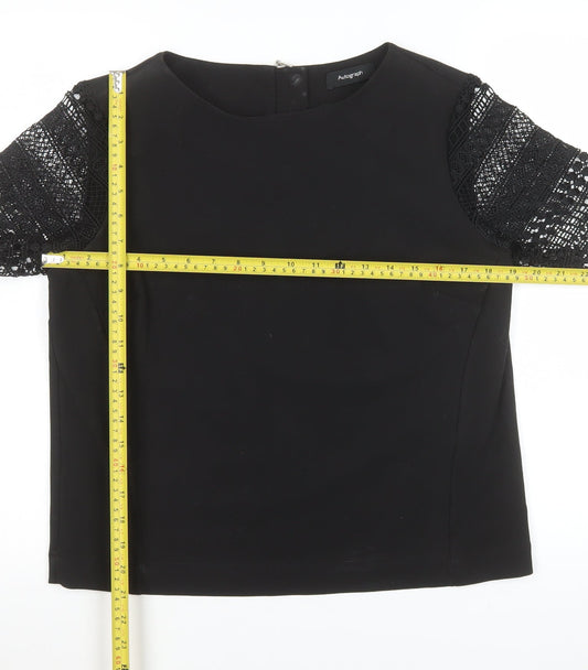 Womens UK Size 10 Marks and Spencer Black Basic Blouse