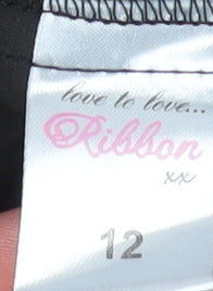 Womens UK Size 12 Ribbon Bodycon Dress