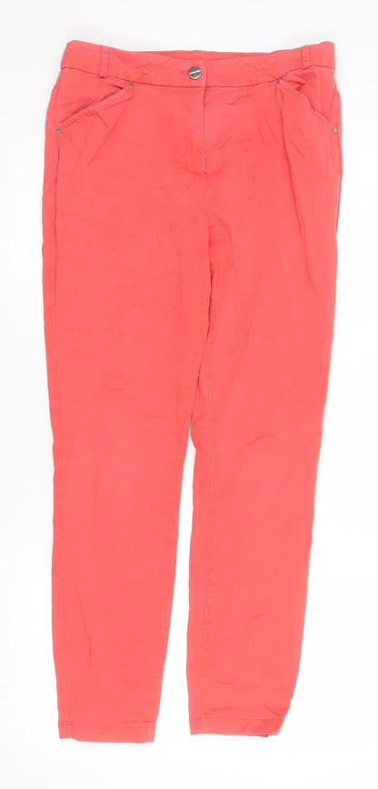 Womens UK Size 12 TU Regular Fit Straight Pink Jeans