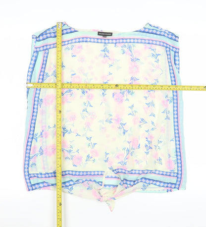 Womens UK Size 12 Warehouse Multicoloured Tunic Blouse