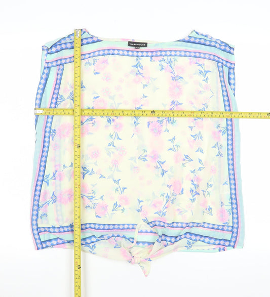 Womens UK Size 12 Warehouse Multicoloured Tunic Blouse