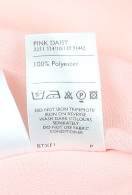 Berkertex Women Pink Chiffon Pleated Sleeveless Blouse Size 20