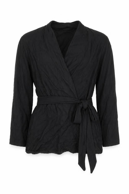 Womens UK Size 12 NEXT Black Wrap Blouse