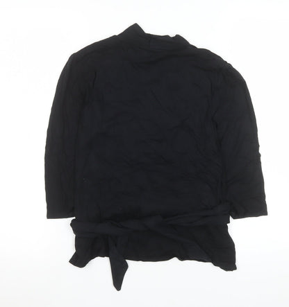 Womens UK Size 12 NEXT Black Wrap Blouse