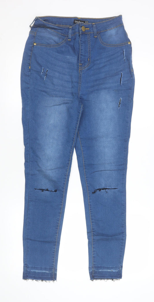 Womens UK Size 10 Boohoo Slim Fit Skinny Blue Jeans