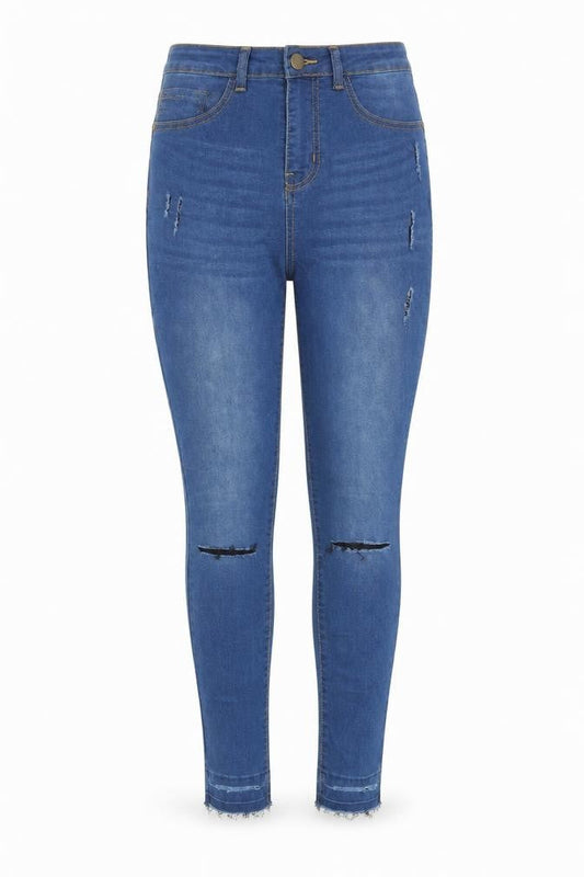 Womens UK Size 10 Boohoo Slim Fit Skinny Blue Jeans