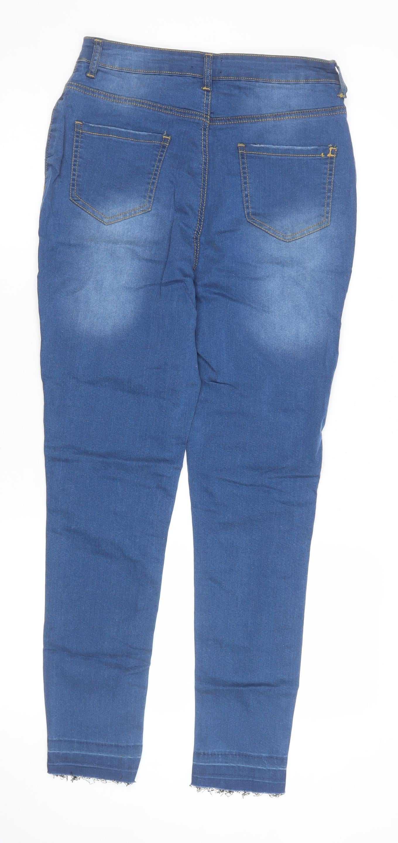 Womens UK Size 10 Boohoo Slim Fit Skinny Blue Jeans