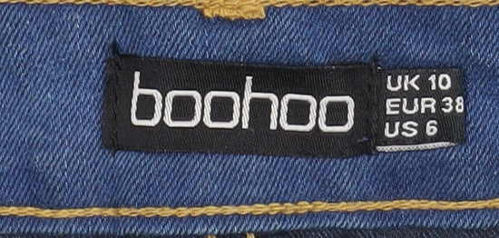 Womens UK Size 10 Boohoo Slim Fit Skinny Blue Jeans