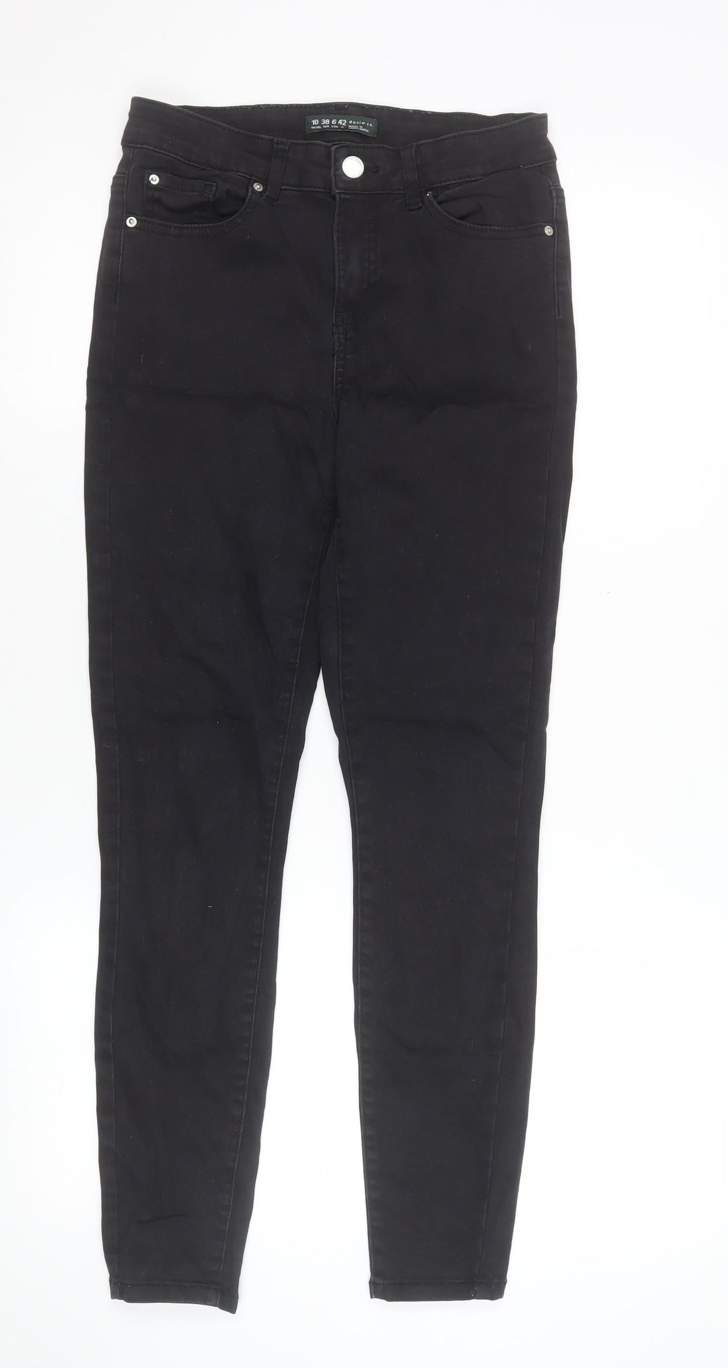 Womens UK Size 10 denim co. Slim Fit Skinny Black Jeans