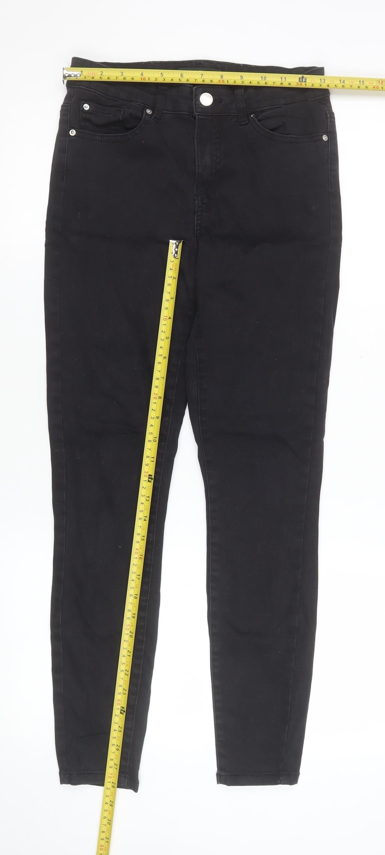 Womens UK Size 10 denim co. Slim Fit Skinny Black Jeans