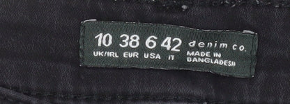 Womens UK Size 10 denim co. Slim Fit Skinny Black Jeans