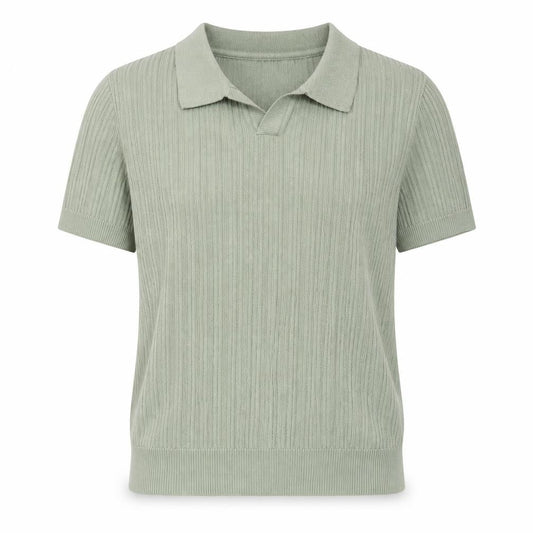 Womens UK Size 2-4 H&M Green Basic Polo