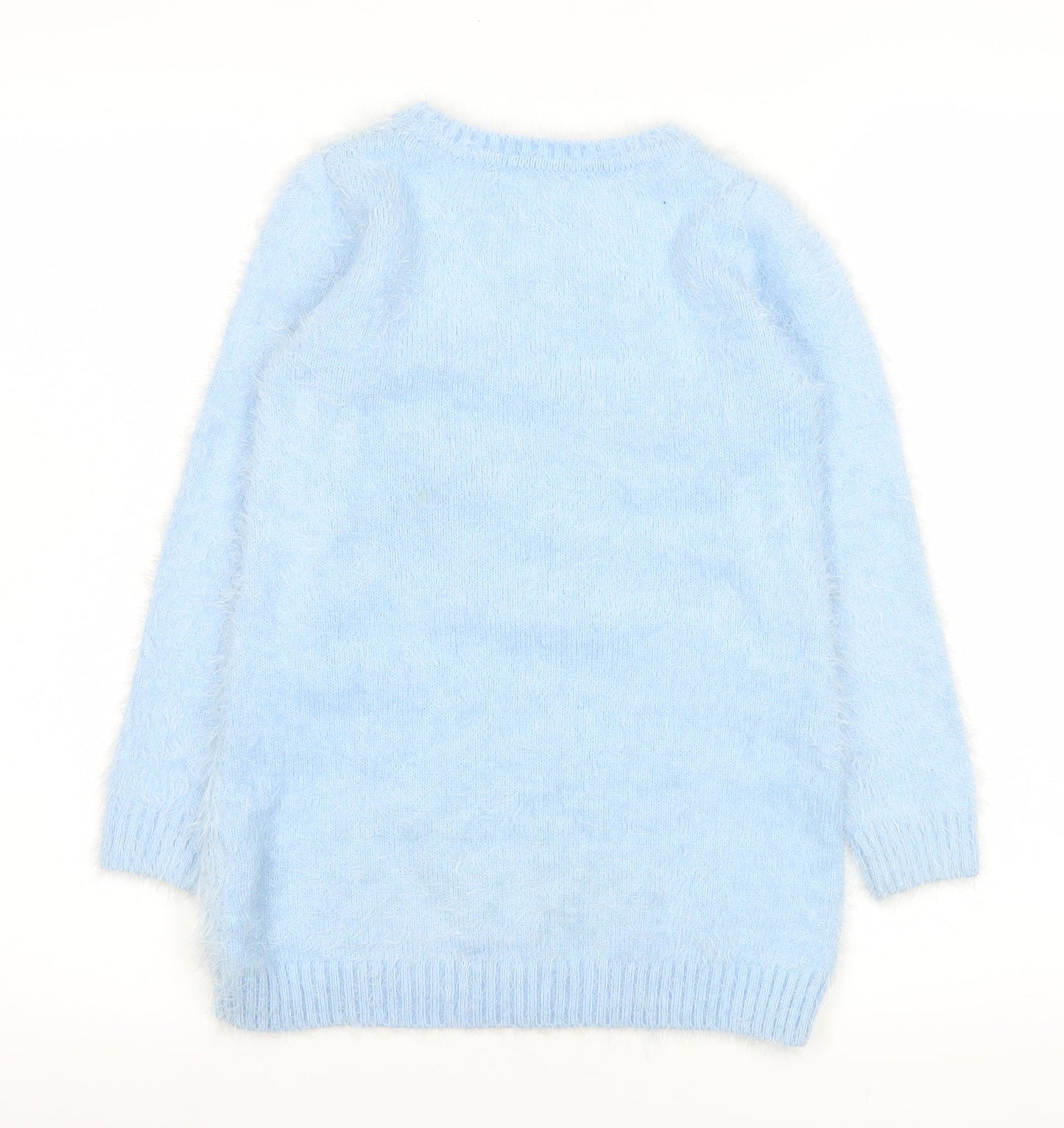 Girls UK Size 7 Years Dunnes Stores Blue Pullover Jumper